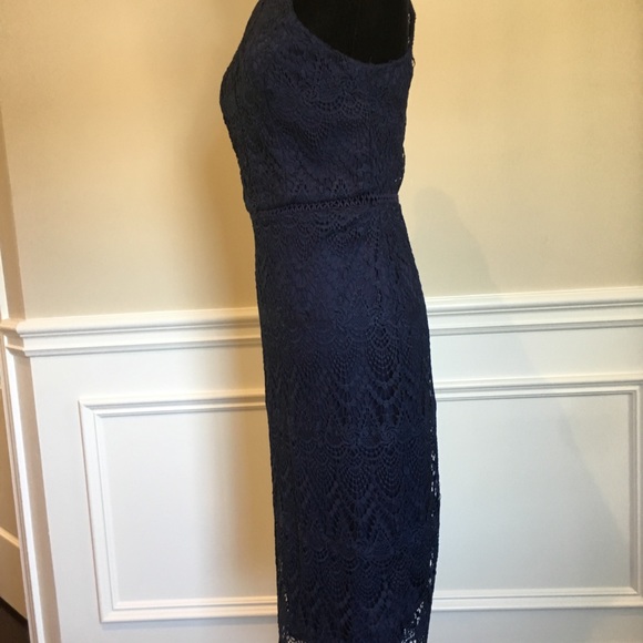 Navy Blue Lace Evening Dress (New with Tag… - Picture 3 of 8